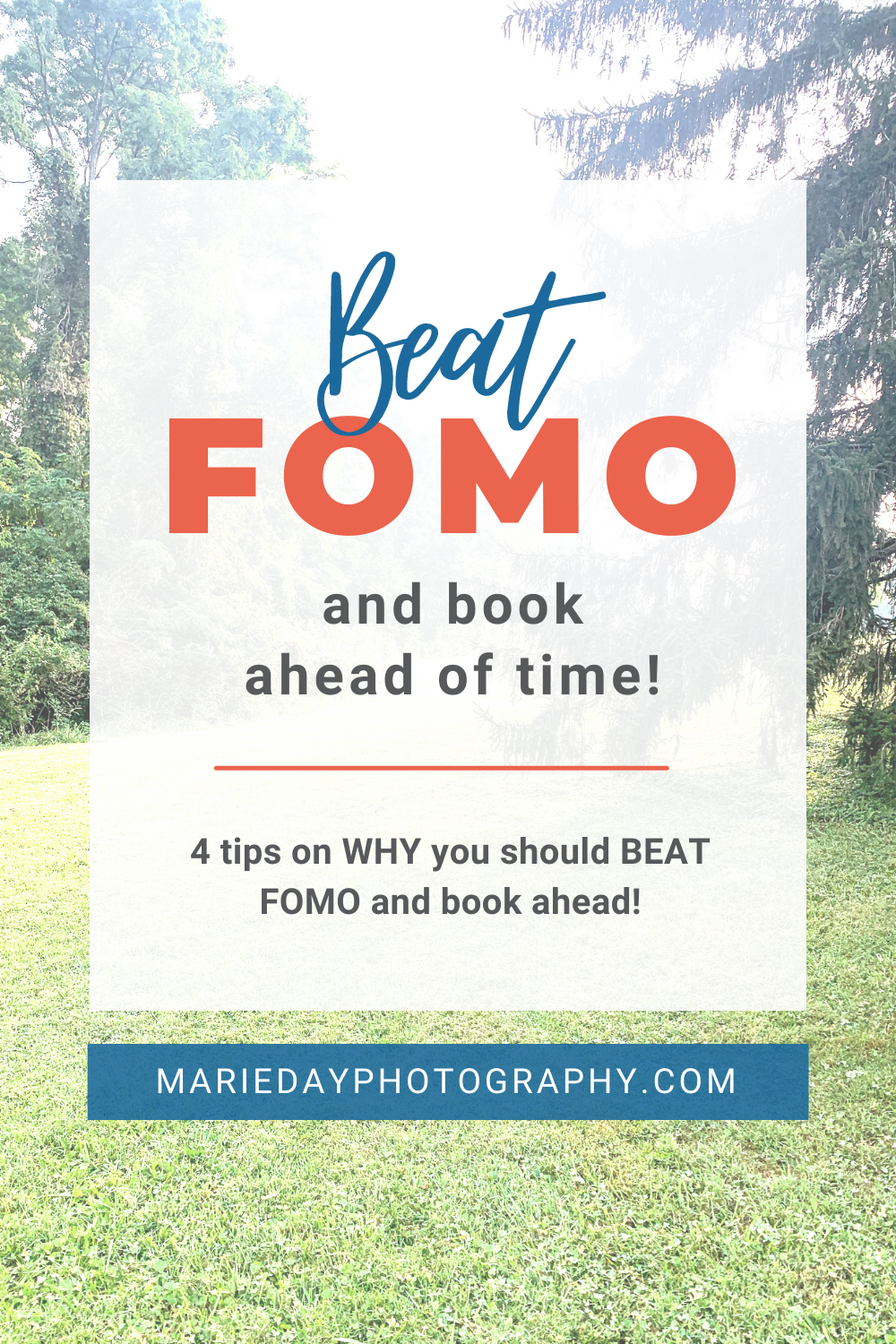 Beat FOMO and book ahead!